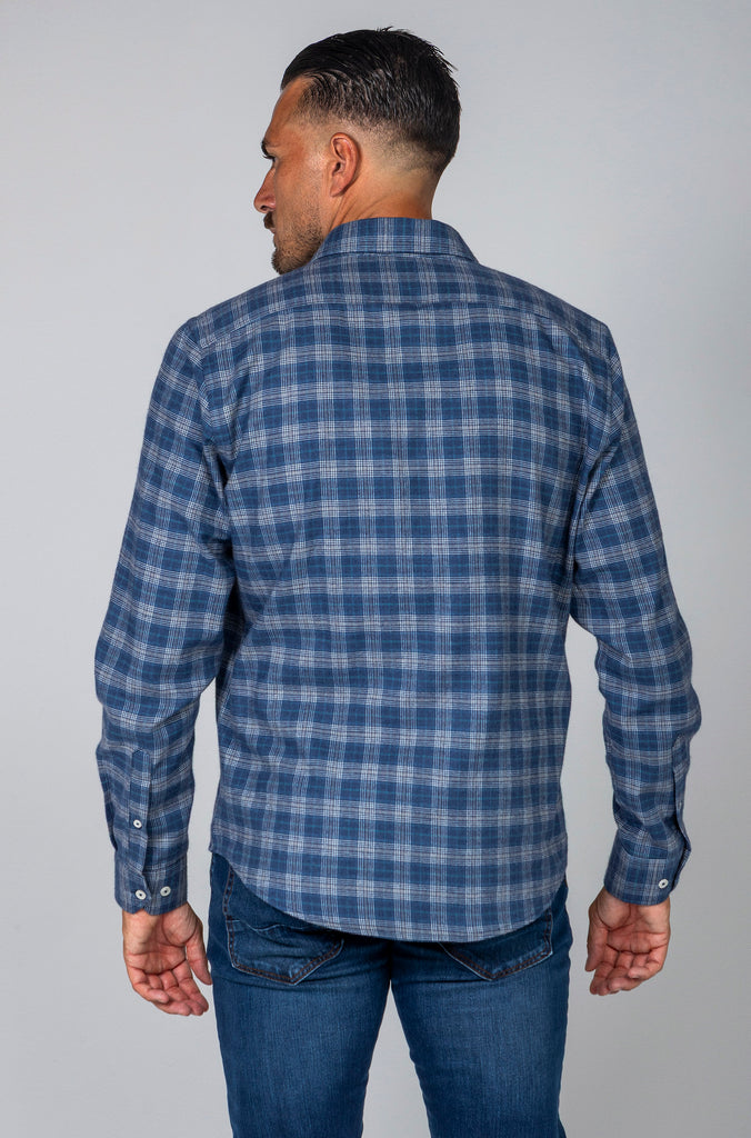 Camisa Franela Cuadro Índigo Soft