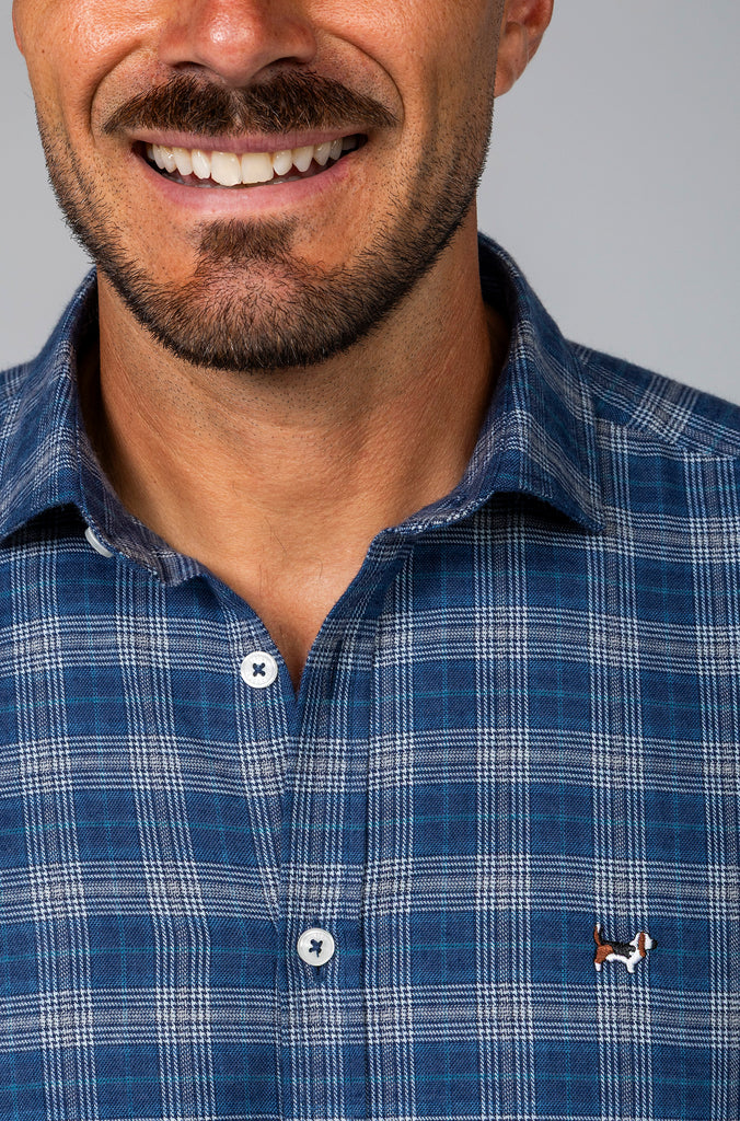 Camisa Franela Cuadro Índigo Soft
