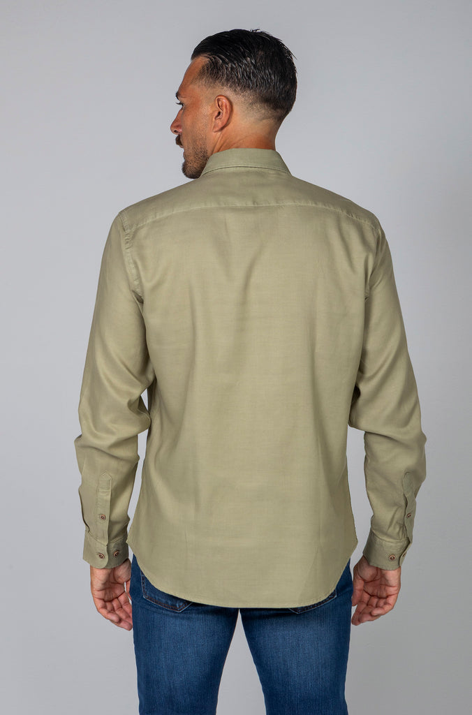 Camisa Veneto Tintada Verde Jade