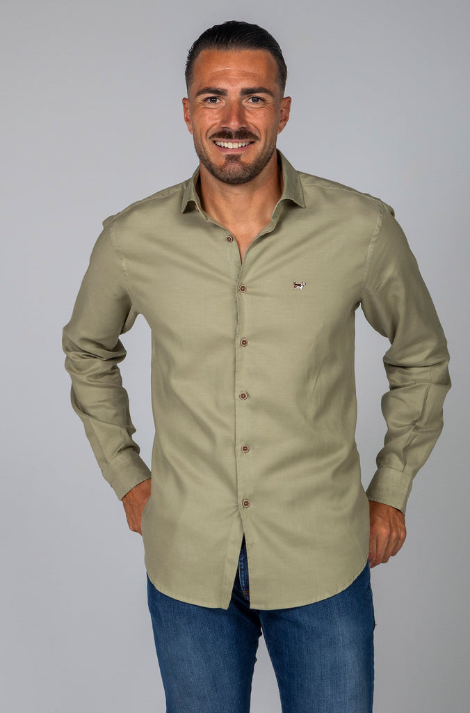Camisa Veneto Tintada Verde Jade