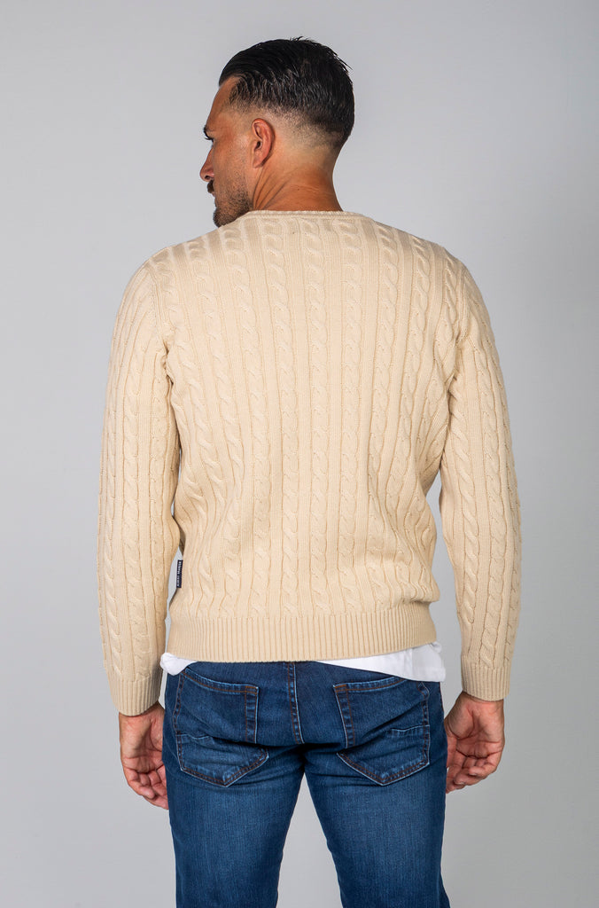 Jersey Cadenas Cuello Caja Crema