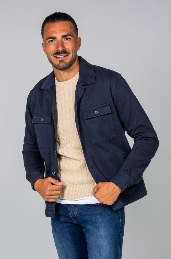 Sobrecamisa Sarga Tintada Marino