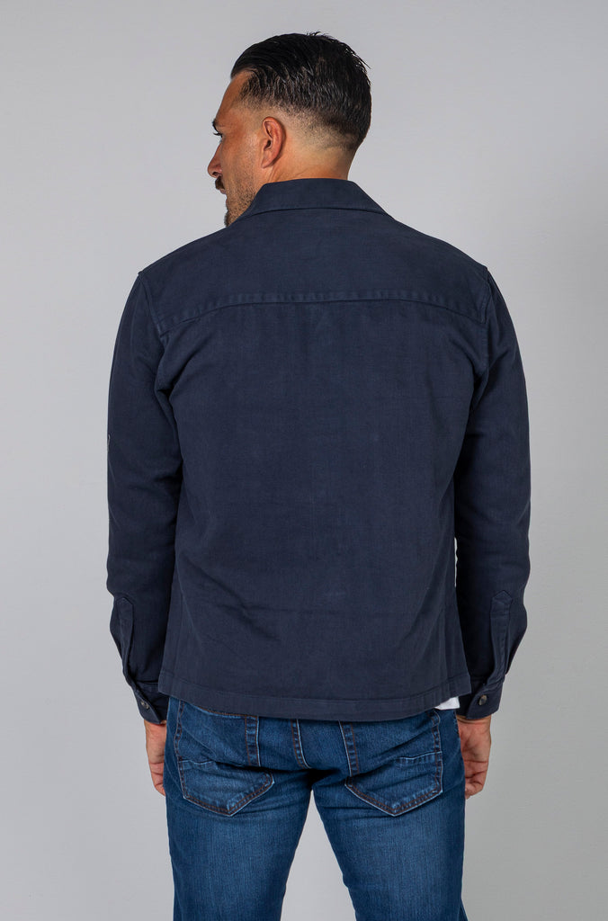 Sobrecamisa Sarga Tintada Marino