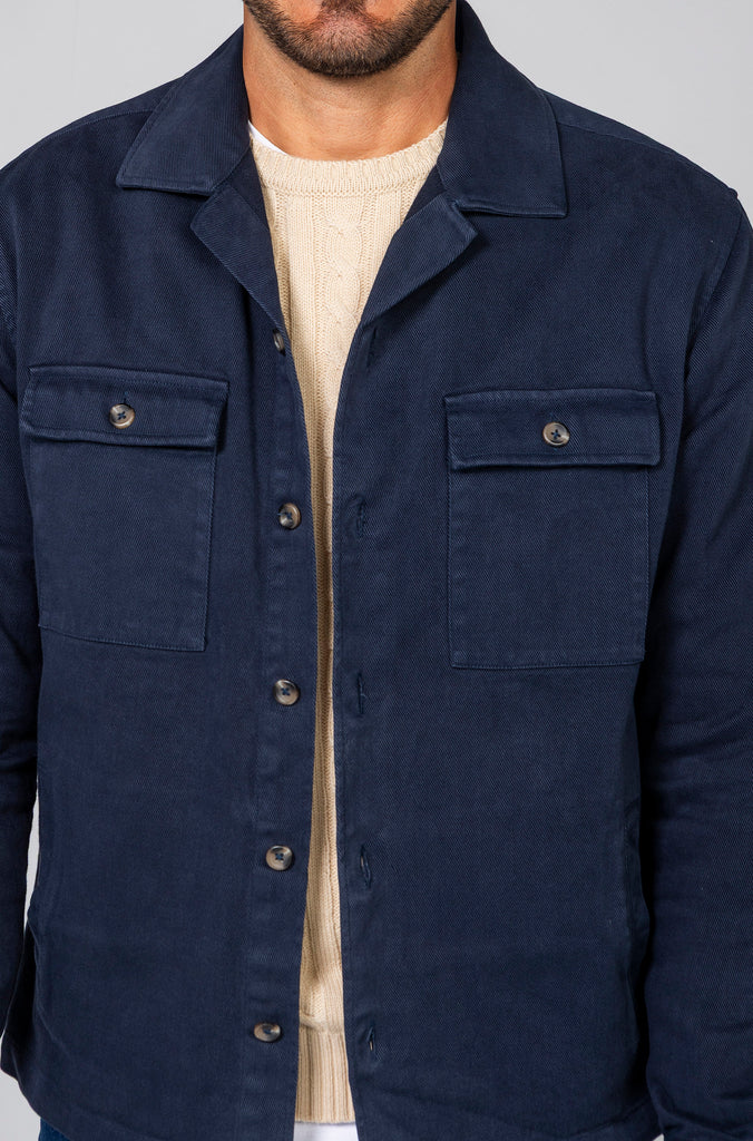 Sobrecamisa Sarga Tintada Marino