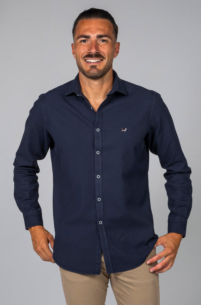 Camisa Nido de Abeja Marino