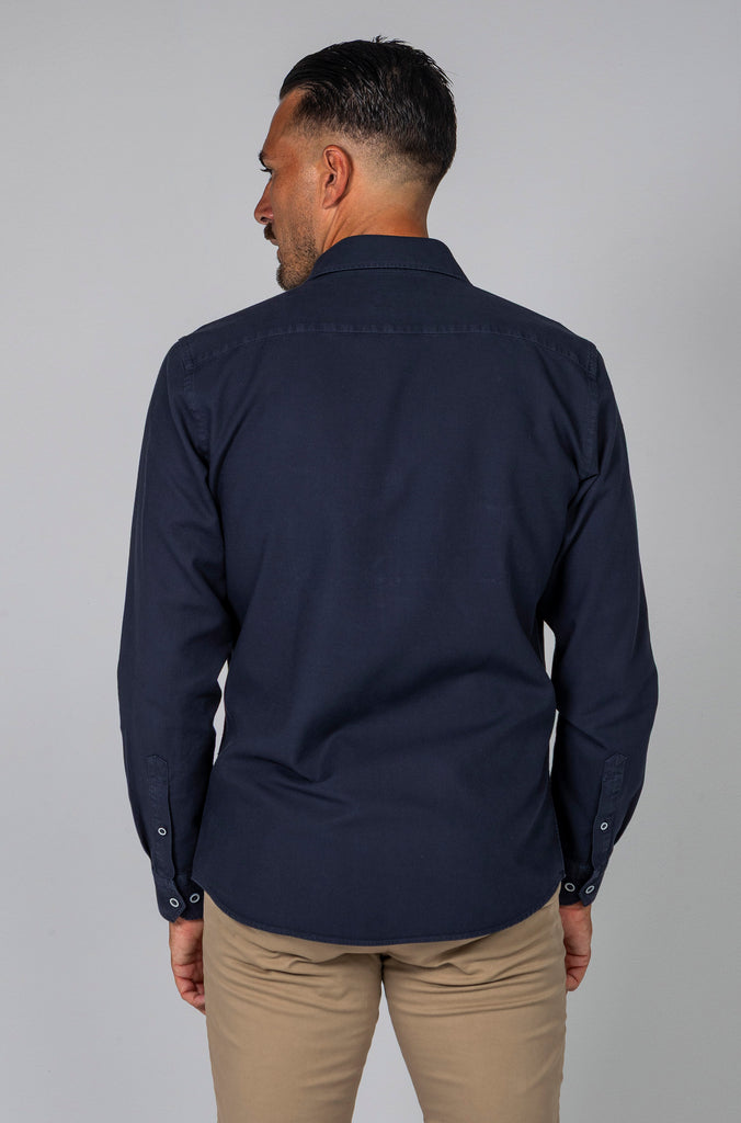 Camisa Nido de Abeja Marino