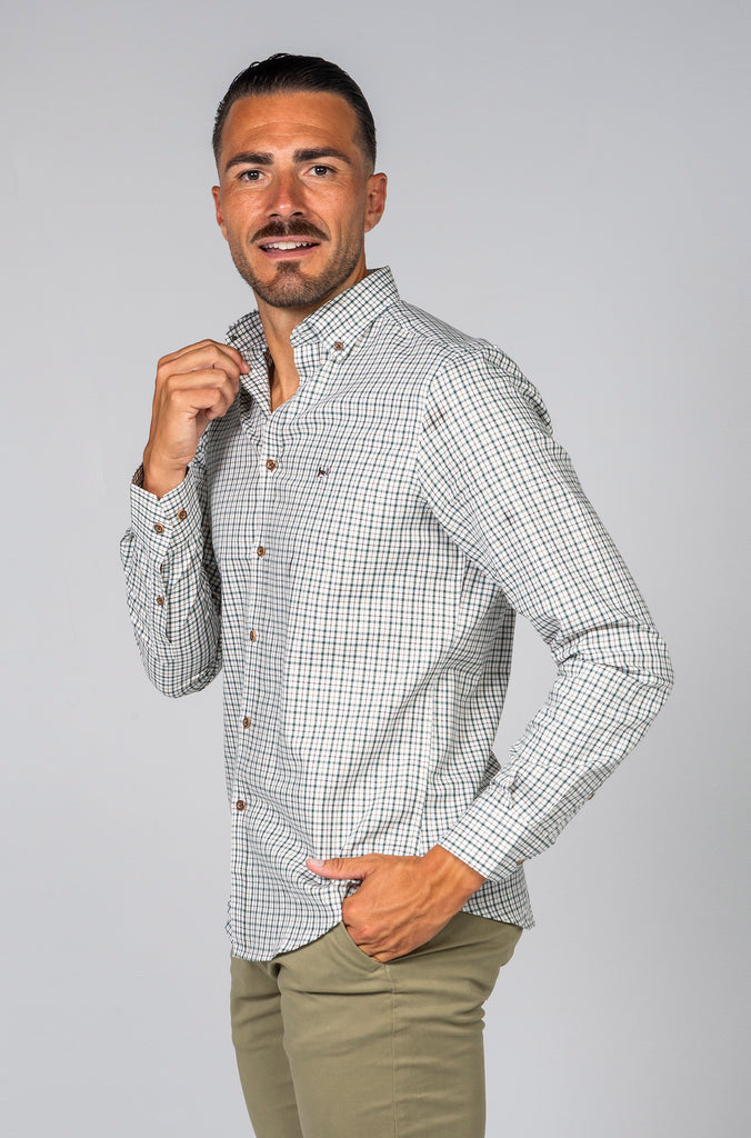 Camisa Viella Sport Cuadro Verde