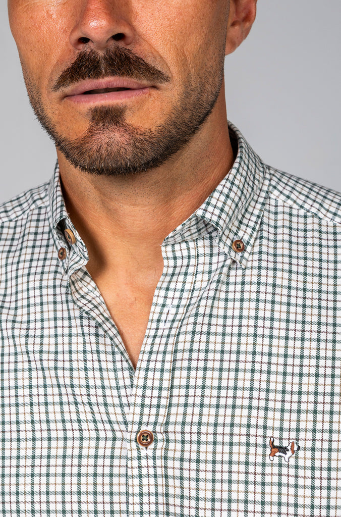 Camisa Viella Sport Cuadro Verde