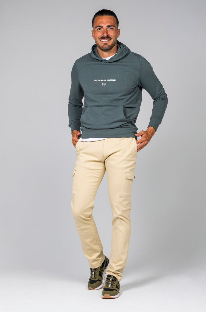 Pantalón Elástico Cargo Beige