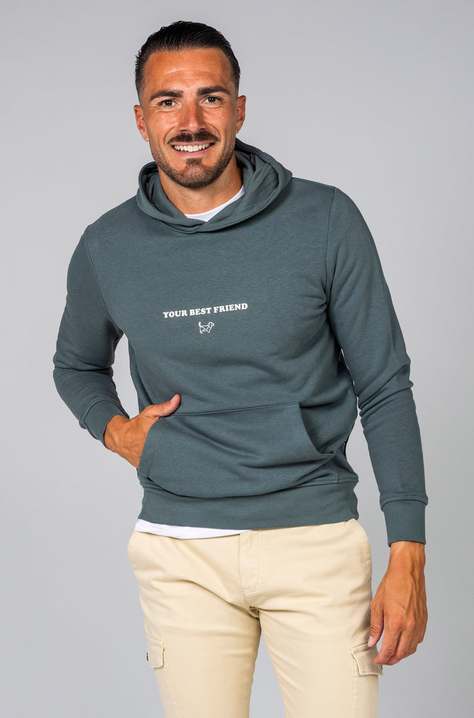 Sudadera PRAGA con Capucha Verde Medio
