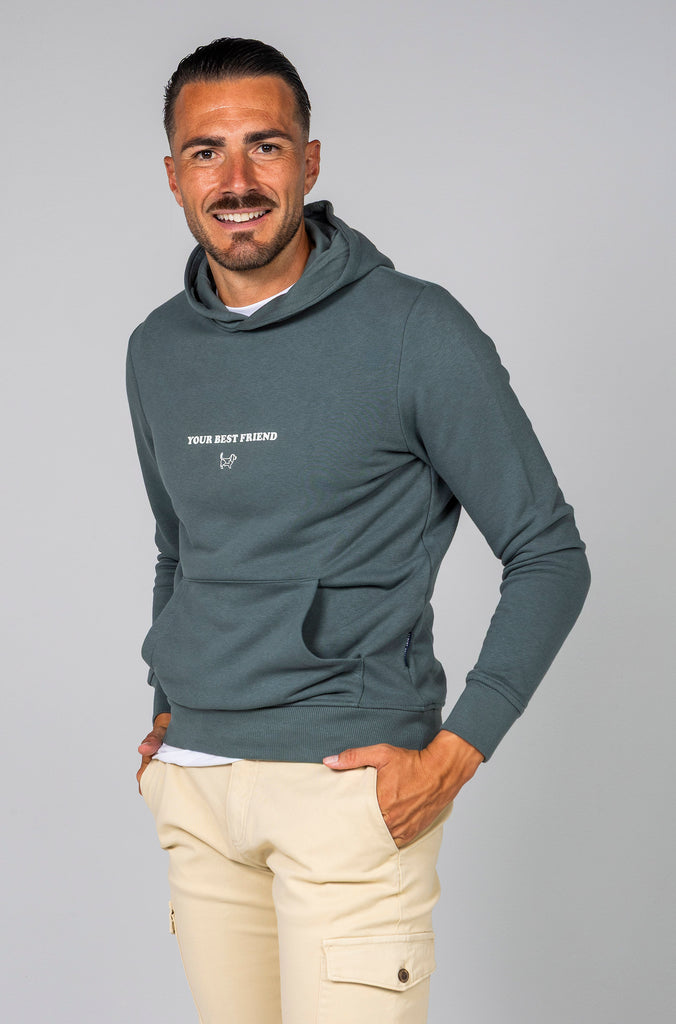 Sudadera PRAGA con Capucha Verde Medio