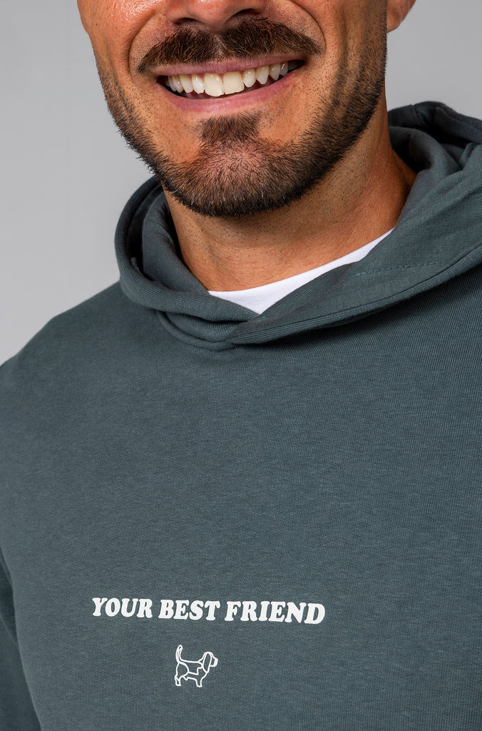 Sudadera PRAGA con Capucha Verde Medio