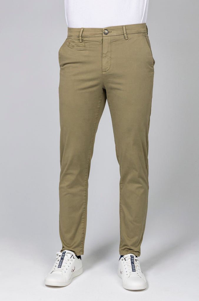 Pantalón Chino Regular Verde Medio