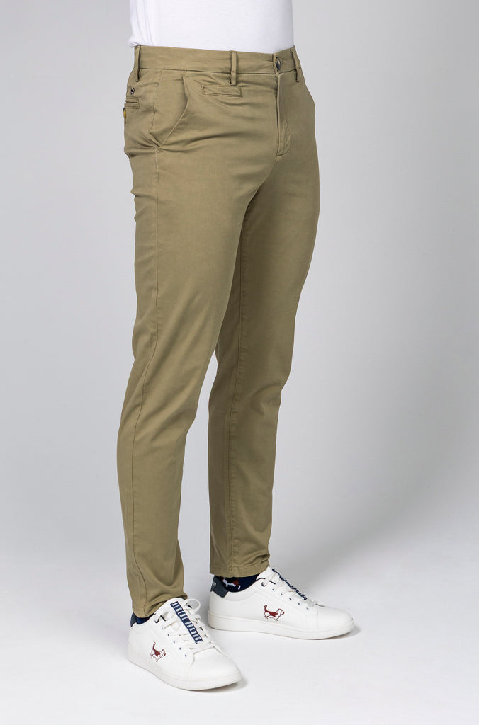 Pantalón Chino Regular Verde Medio