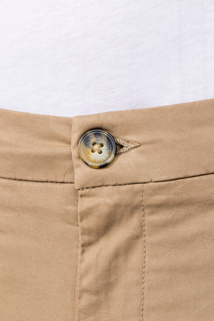 Pantalón Chino Elástico Regular Beig