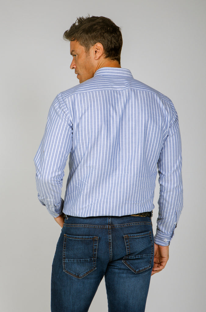 Camisa Oxford Raya Media Marino