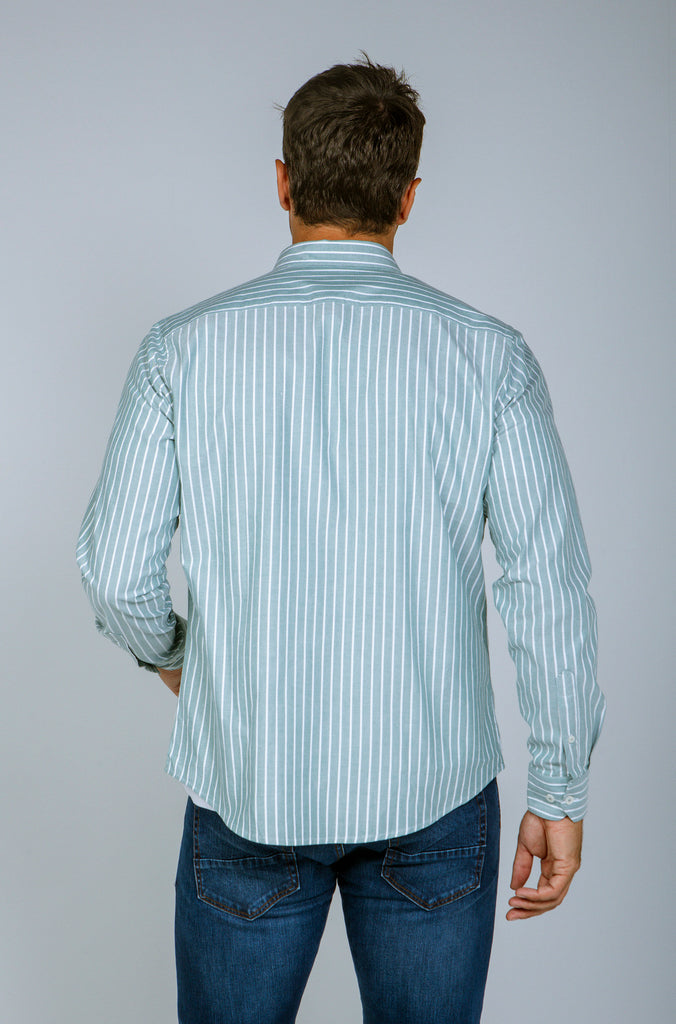 Camisa Oxford Raya Media Verde