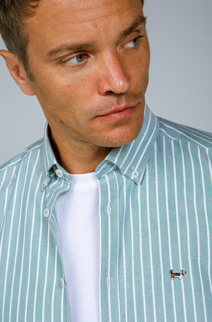Camisa Oxford Raya Media Verde