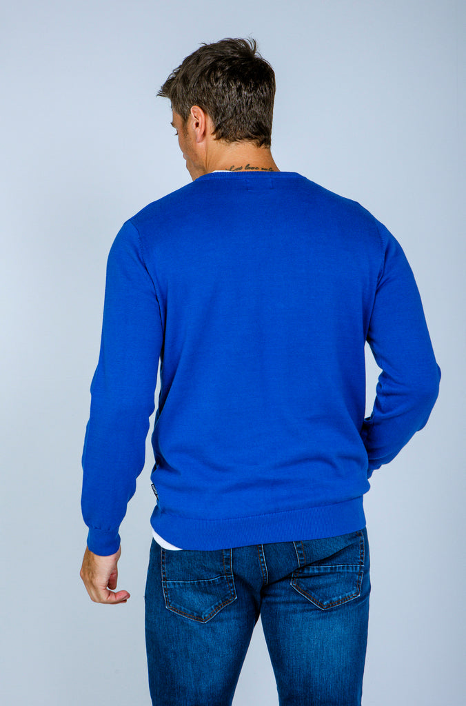 Jersey Básico Cuello Caja Índigo