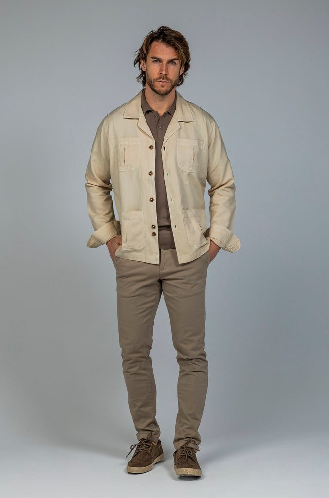 Sobrecamisa Cotolino Bolsillos Beige