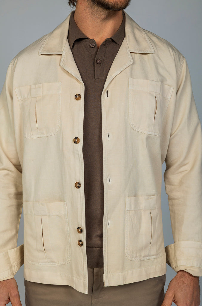 Sobrecamisa Cotolino Bolsillos Beige