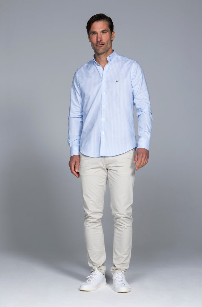 Camisa Minioxford sport Yaiza Celeste