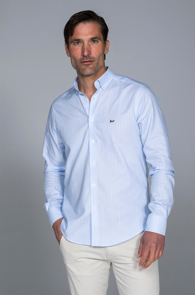 Camisa Minioxford sport Yaiza Celeste