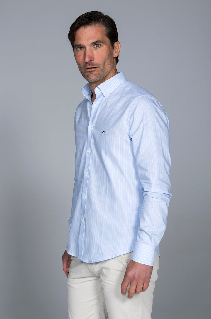 Camisa Minioxford sport Yaiza Celeste