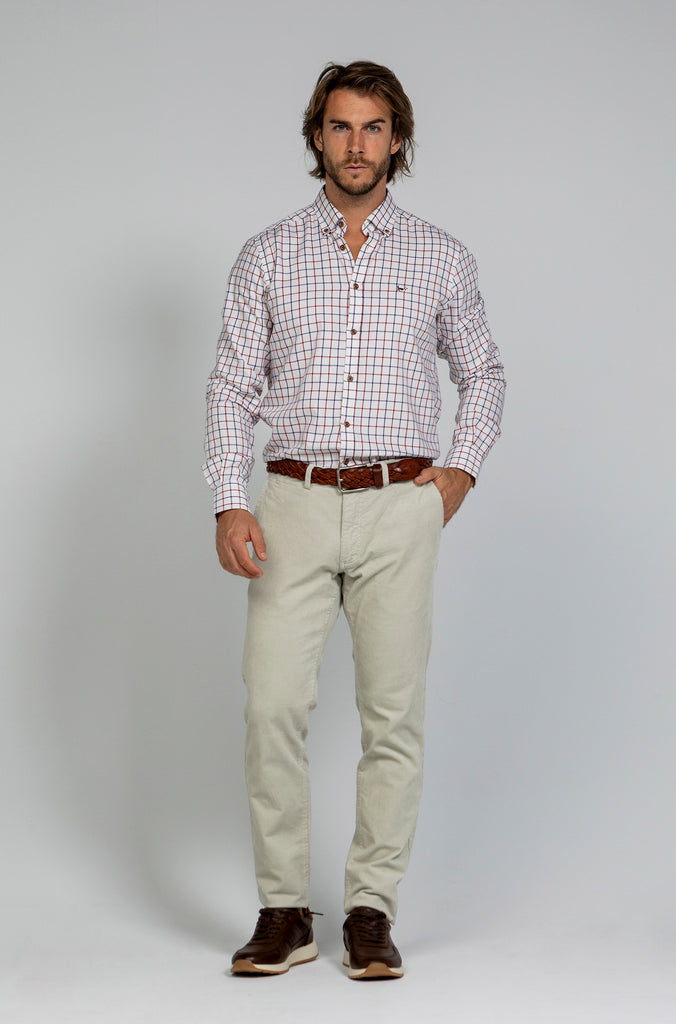 Pantalón Micropana Elástico Piedra