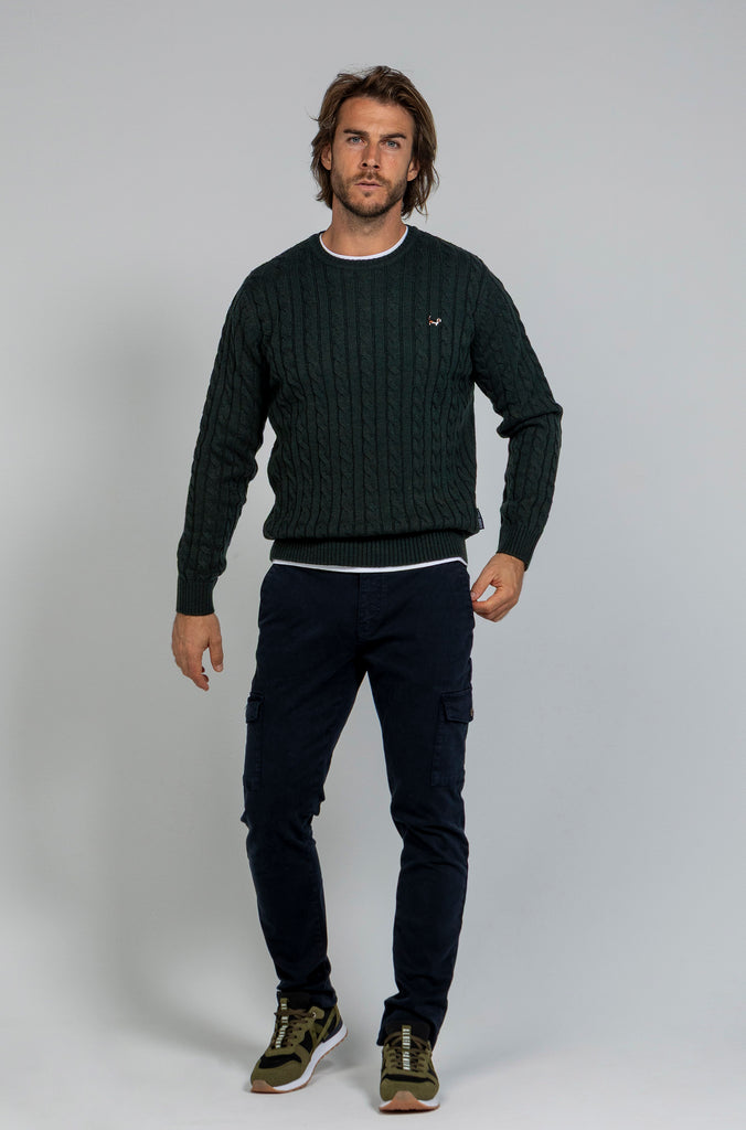 Pantalón Elástico Cargo Marino