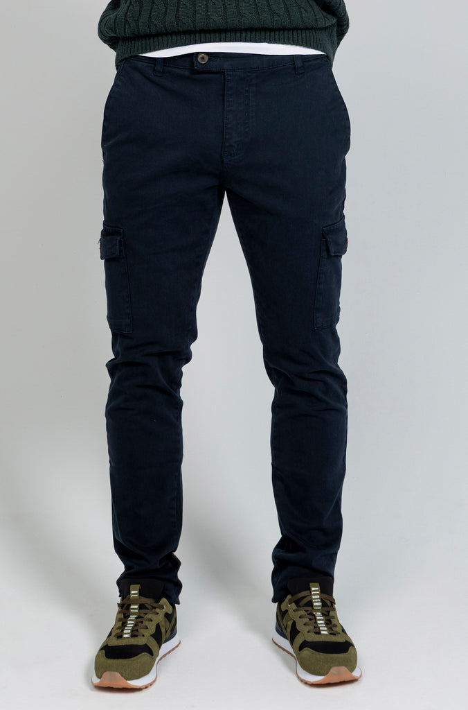 Pantalón Elástico Cargo Marino