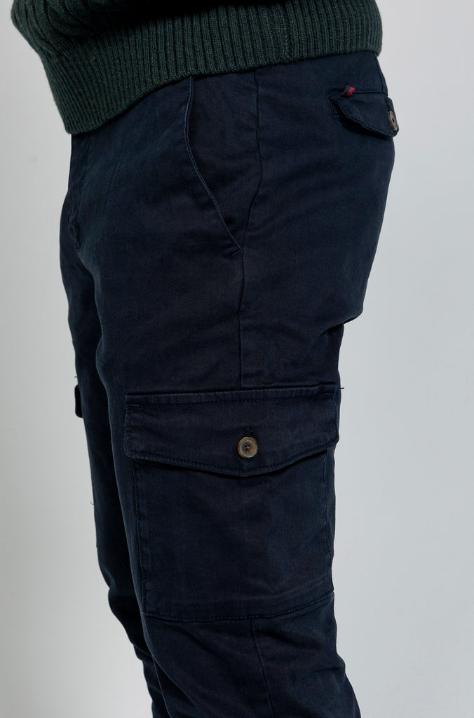 Pantalón Elástico Cargo Marino