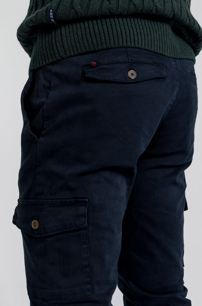 Pantalón Elástico Cargo Marino