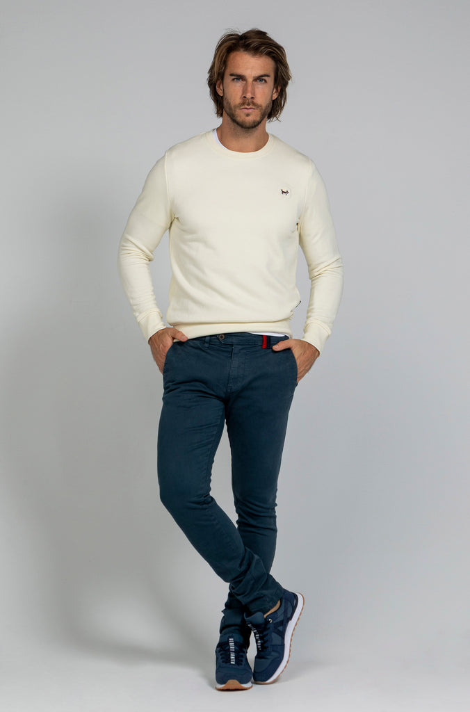 Pantalón Chino Elástico Garment Dyed Índigo