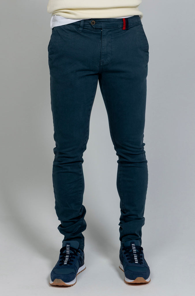Pantalón Chino Elástico Garment Dyed Índigo