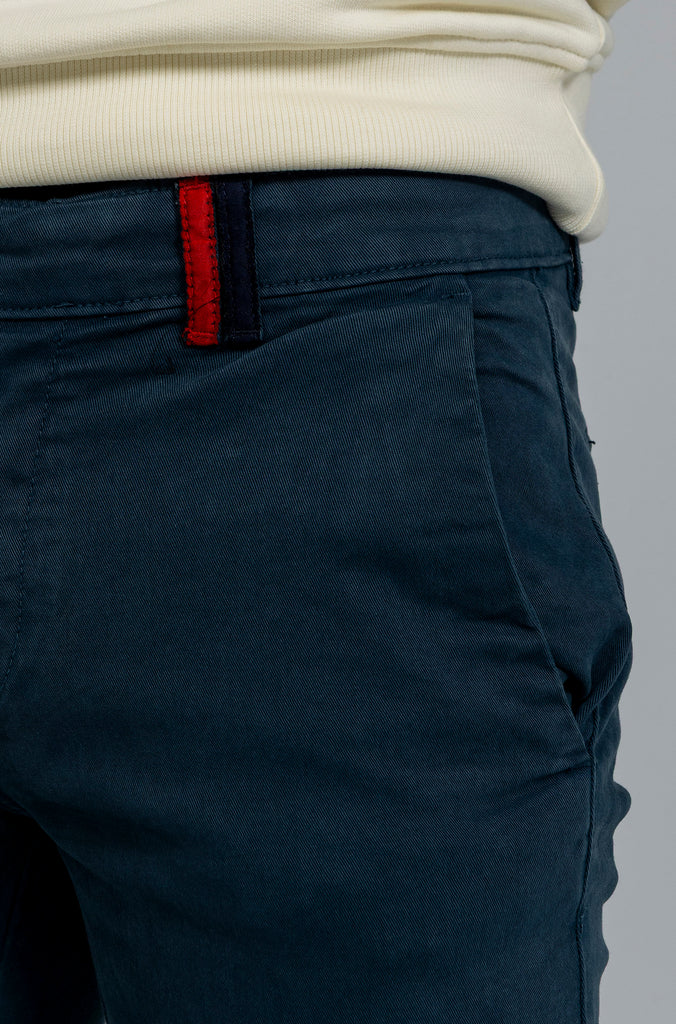 Pantalón Chino Elástico Garment Dyed Índigo