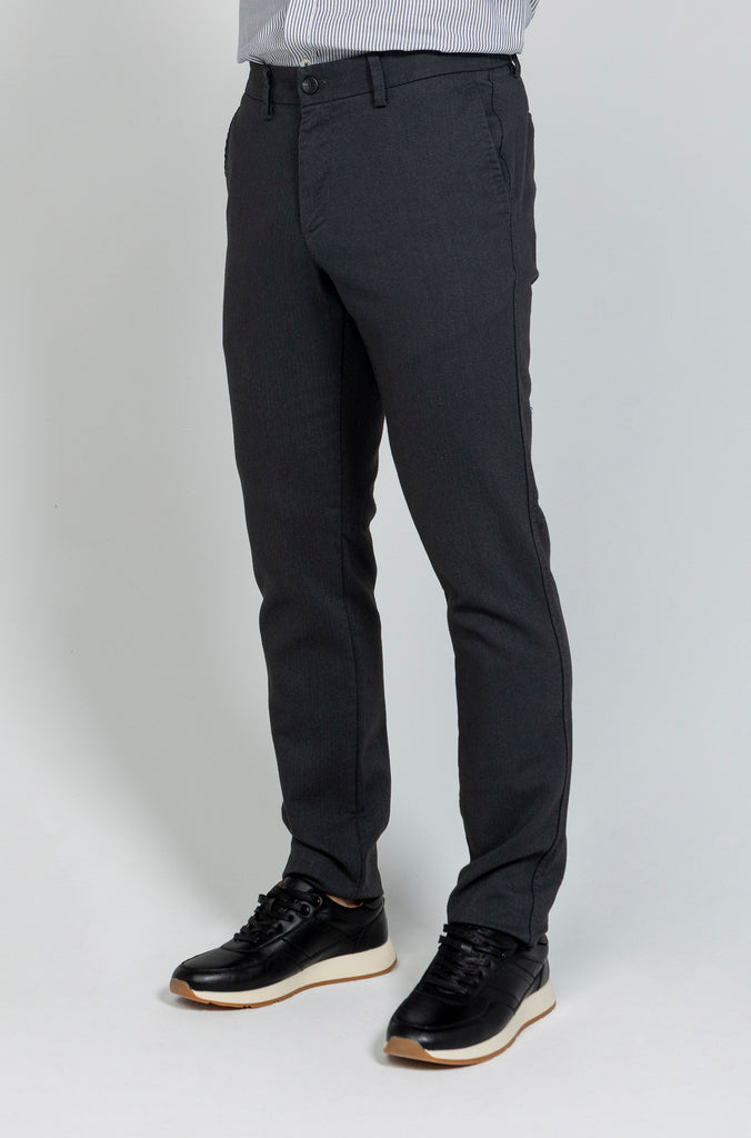 Pantalón Jogger Elástico Espiga Gris Marengo