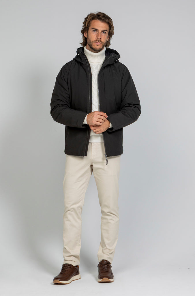 Parka Técnica Dream Con Capucha Negra