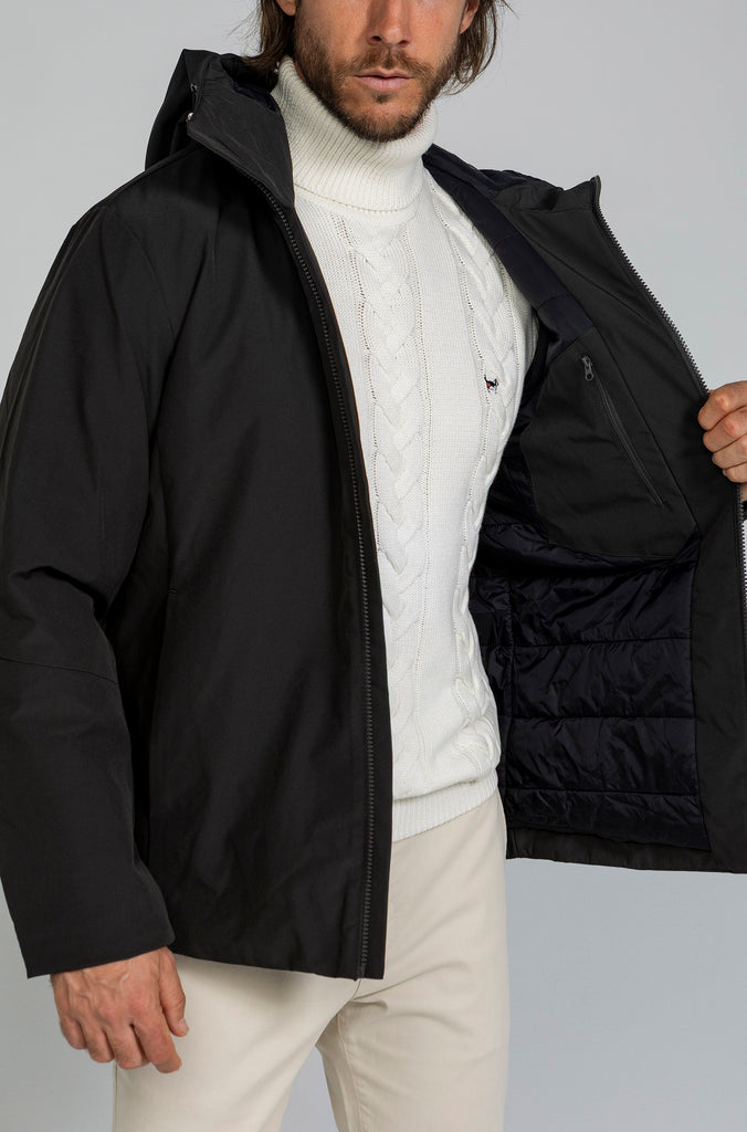 Parka Técnica Dream Con Capucha Negra