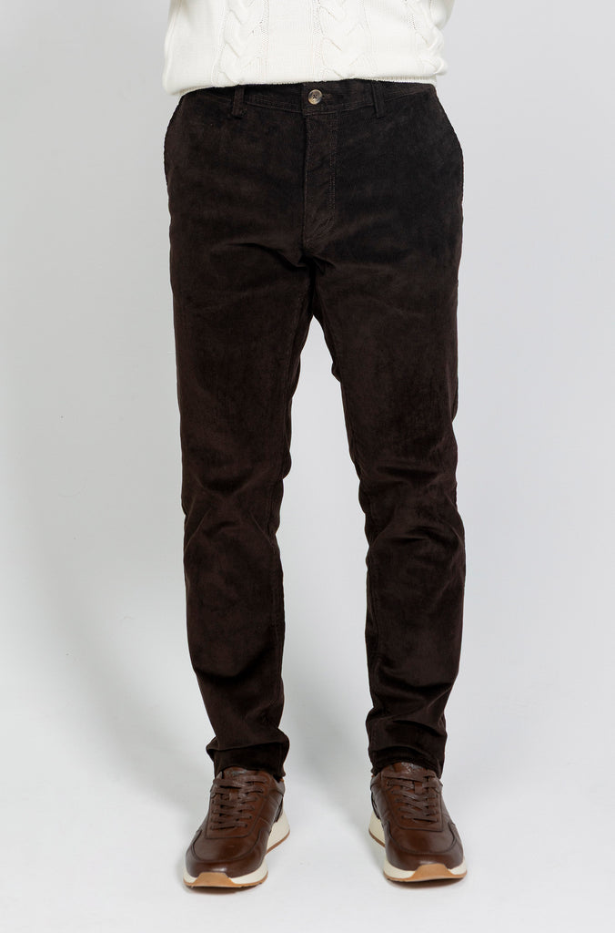 Pantalón Micropana Elástico Marrón