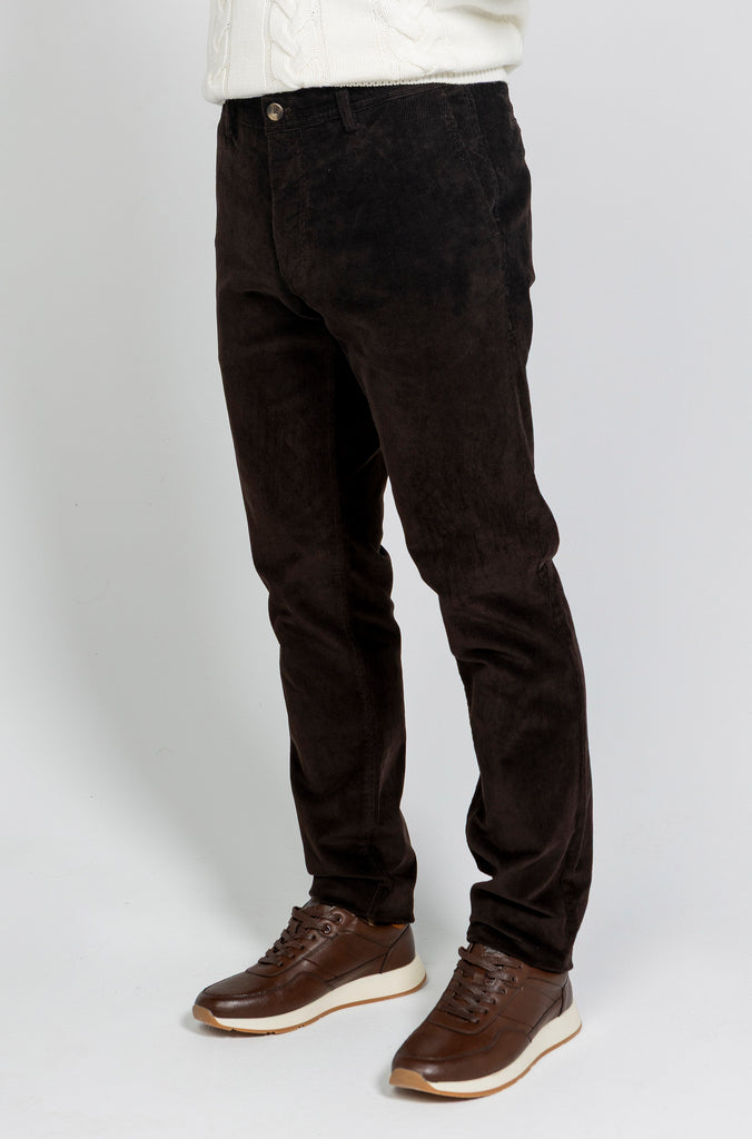 Pantalón Micropana Elástico Marrón