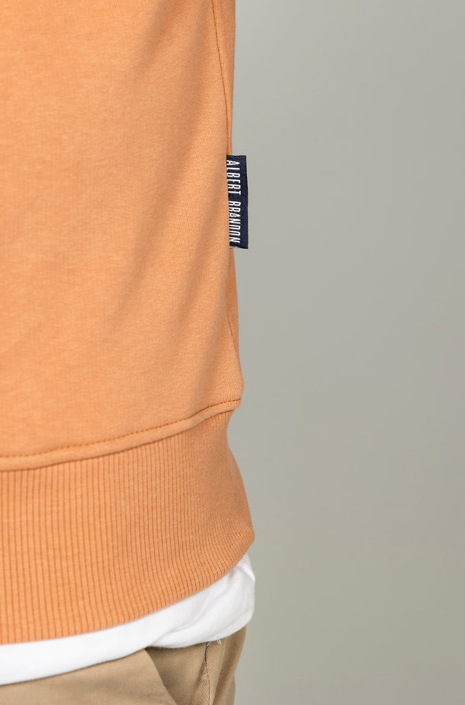 Sudadera Brandon letras relieve naranja bajo