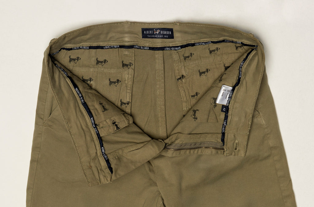 Pantalón Chino Regular Verde Medio