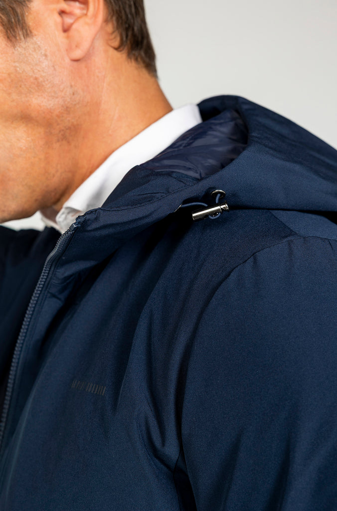 Parka Técnica Con Capucha Marino