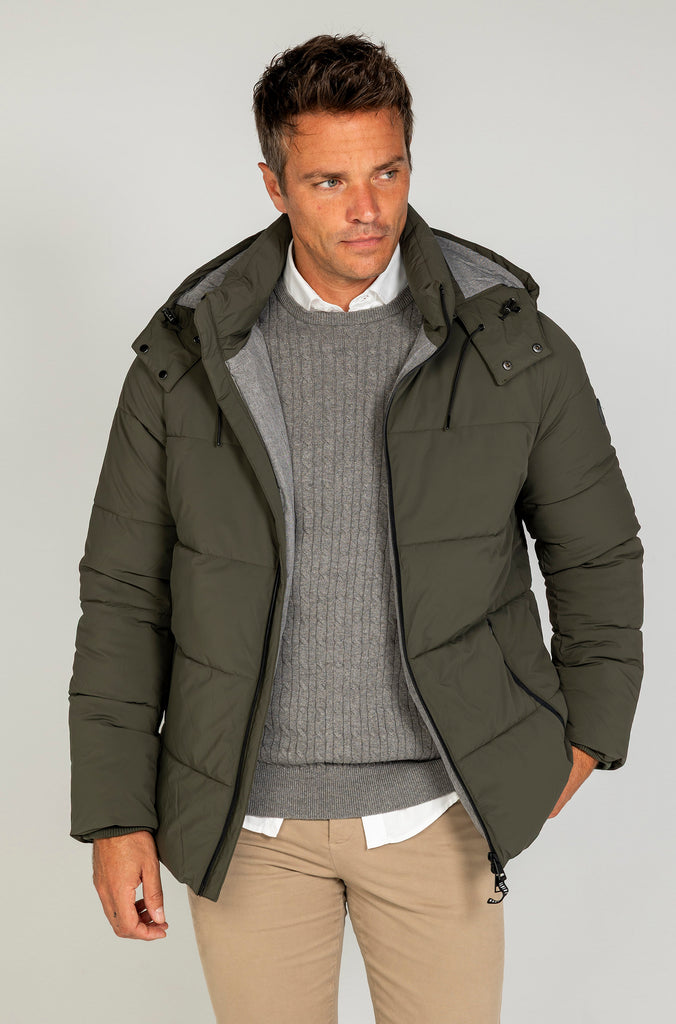 Parka Técnica Acolchada Verde Medio