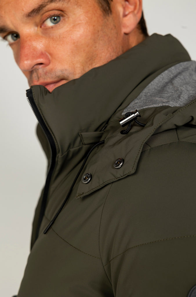 Parka Técnica Acolchada Verde Medio
