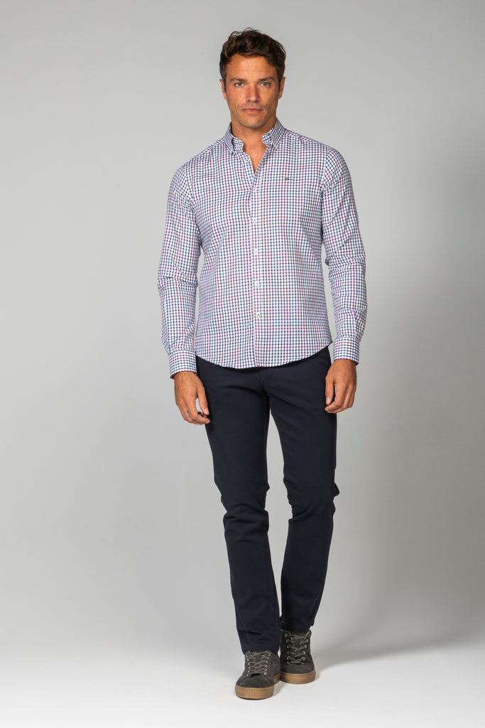 Camisa Pinpoint Cuadro Color