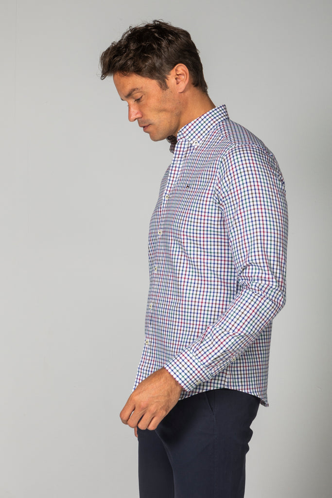 Camisa Pinpoint Cuadro Color