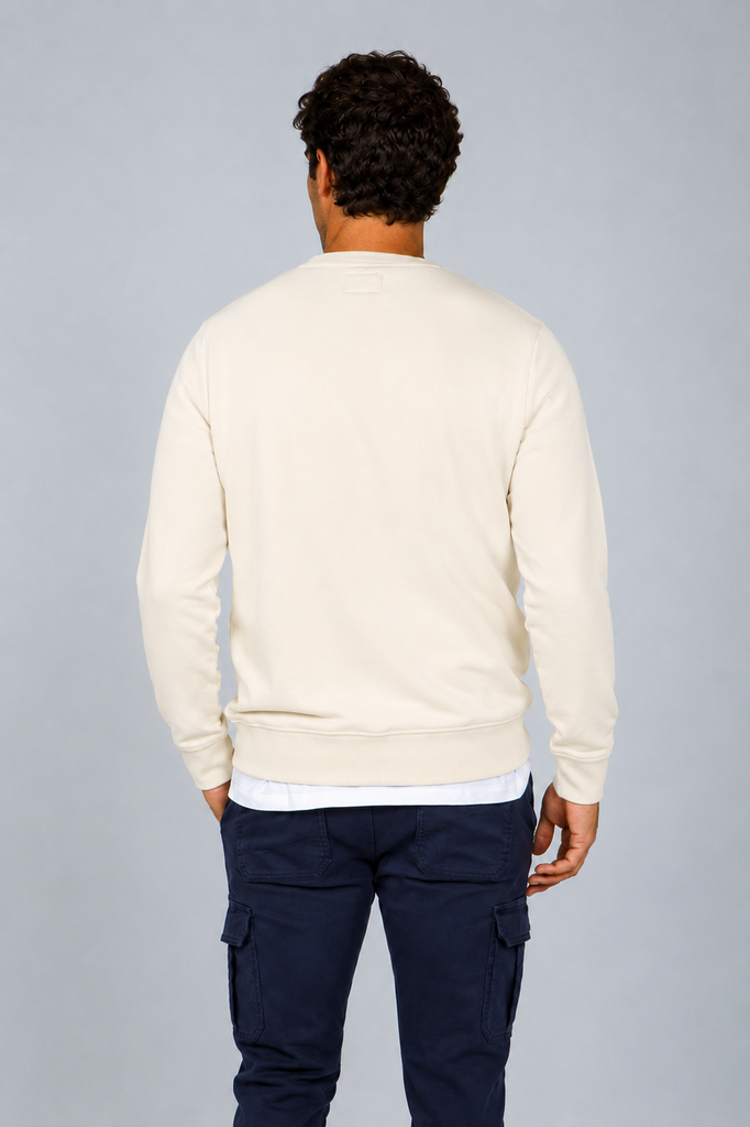 Sudadera básica Brandon crema