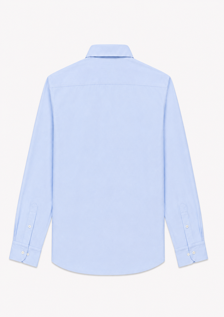 Camisa Oxford Liso Celeste